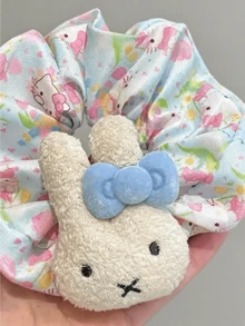 Miniso Hello Kitty Miffy 可愛髮圈 1入 多款可選 柔軟彈性 高彈力輕量 不傷髮質 女款日常派對時尚髮飾禮物 - 樣式3 - 查看 3
