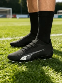 Puma Ultra Match FG/AG Football Boots - Shock-Absorbing, Lightweight, Comfortable, Breathable, Slip-Resistant, Wear-Resistant, Short-Stud, Long-Stud Rubber Soleplate - Black - View 1