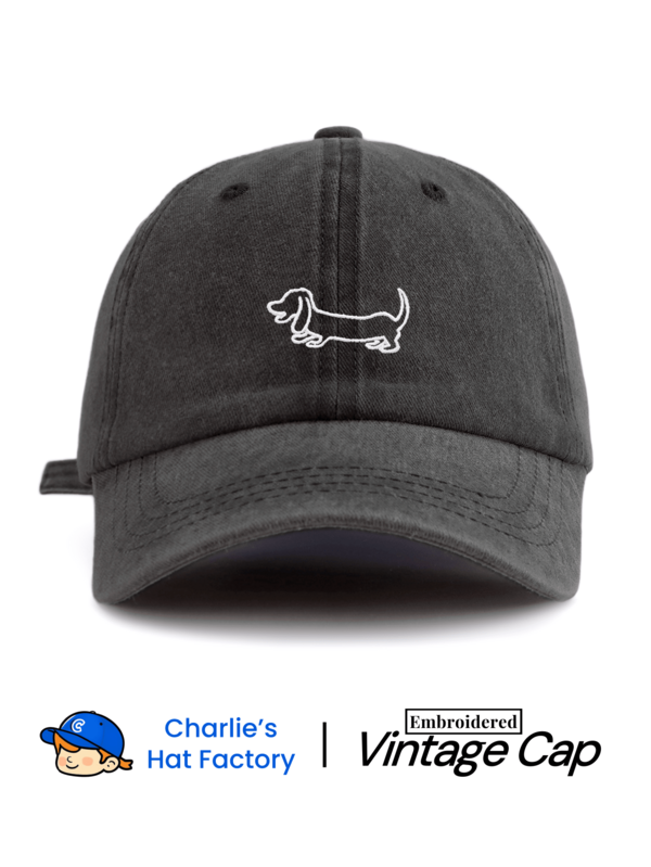 1 Pc Washed Baseball Cap With Cute Dog Embroidery, Vintage Dad Hat Unisex, Aesthetic Sun Hat For Men Women, Perfect For Dog Walking, Summer Travel