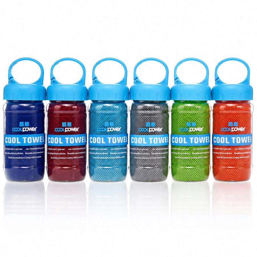 Cooling Towel Bottle Microfibre Quick Dry Breathable For Neck & Face During Sports Microfiber Rock - 彩色 - 查看 1