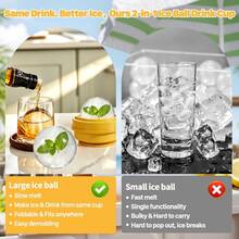 SOKANY Collapsible Ice Ball Mold Cup, 2-In-1 Silicone Ice Cube Tray Mold. Comes With Straw, Easy Release Silicone Leak-Proof, Foldable And Portable, Summer Cold Drink Ice Cup, Essential For Summer Office/Home/Camping - View 9