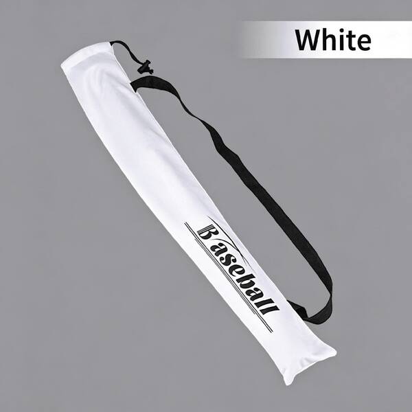 Bolsa de almacenamiento para bate de béisbol con correa para el hombro, cubierta protectora con forro grueso, cierre con cordón, multi-tamaño (68/78/88cm) apta para bates de béisbol & sóftbol, opcional en negro/blanco