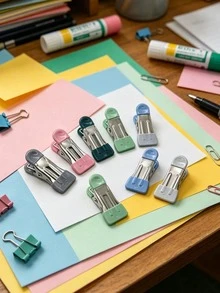 5 Pairs Heavy Duty Metal Clips, Food Packaging Bag Clips, Potato Chip Clips, Food Clips, Storage Clips, Clothing Clips - All With Soft Protective Covers, Perfect For Daily Home Use, Office Work And Student Textbook Storage - Multicolor 1 - View 5