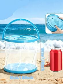 1pc Foldable Mini Fish Tank, Transparent Fish Transport Container/Fishing Bucket, Suitable For Fishing, Releasing, Beach Trips, Lakeside Outings And Outdoor Activities - Multicolor - View 11