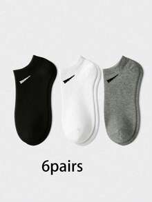 30 Pairs Men's Breathable Sports Socks, Fashionable Letter Print High Elastic Outdoor Running Socks, Comfortable Breathable, Anti-Odor, Antibacterial, Suitable For Daily Wear (1/3/5/10/15/20/30 Pairs) - A - View 14