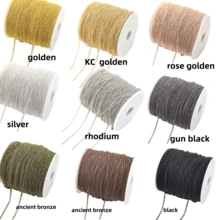 10ft (3m) Metal Chain Roll In Gold, Silver & Rose Gold Colors, With Pliers, Jump Rings & Lobster Clasps, For DIY Jewelry Making Of Necklaces, Bracelets, Anklets & Waist Chains, Available In 9 Colors (Slight Color Variations) - Multicolor - View 4