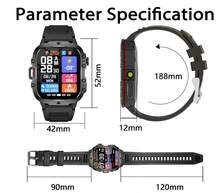 NcmRyu Jam Tangan Pintar dengan Layar HD 1,83 Inci untuk Olahraga dan Aktivitas Luar Ruangan, Senter Luar Ruangan, Berbagai Mode Olahraga, Panggilan Bluetooth, Kompatibel dengan Android dan iOS, Cocok Sebagai Hadiah untuk Teman dan Pasangan - View 6