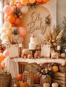 5/20 piezas Juego de Baby Shower de Otoño - Tarjetas de Predicción de Bebé y Consejos de Invitados, Decoración de Revelación de Género con Calabaza Pequeña, Recuerdos de Baby Shower, Suministros para Fiesta con Tema de Halloween - color calabaza - Ver 4