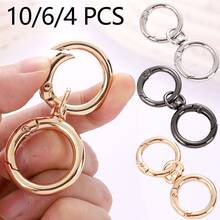 Set Kombinasi Gantungan Kunci Putar dan Cincin Pegas 4/6/10pcs, Gesper Perangkat Keras Tas Paduan Seng, Klip Pegas Cincin Logam Cincin Pegas Terbuka, Sempurna untuk DIY, Gantungan Kunci Logam Perhiasan Bentuk Logam Klip Pegas, Gantungan Kunci Logam Luar Ruangan, Gantungan Kunci Klip Tas Kait Rantai Anjing Gesper Cocok untuk Gantungan Kunci Tas Ponsel Kait Klip Tas Gesper Gantung, Aksesoris DIY Buatan Tangan, Halloween, Natal - MultiWarna - View 3