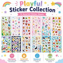 2026-12 Sheets Kids Sticker Pack, Animal Dinosaur Unicorn Mermaid Ocean Space Stickers, Classroom Rewards, School Supplies, Scrapbook Diary Decoration, Back To School Gift Choice, Birthday Gift Creative - Multicolor - View 5