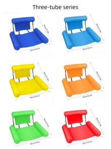 2pcs Inflatable Pool Floats Adult,1 Pack Floating Lounge Chairs,Blow Up Pool Noodles For Adult Heavy Duty,Floating Chair For Party Summer Water Beach Lake Fun - Multicolor - View 2