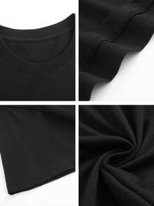 |   Diseño exquisito |   Suelto y cómodo |   Fácil de combinar | - Negro - Ver 5