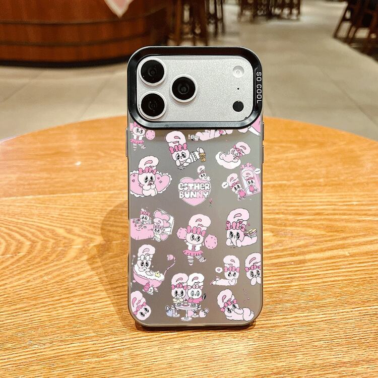 ピンクのウサギ エスターバニー ステッカー 可愛い ハート ストロベリーすまほ ケース,プレゼント用・自分用両方に大活躍,感あふれるキュートスマホケースPixel 9 Pro/16e/9A/Pixel 8 Pro/14 Plus/17/12 Pro/Pixel 8/Pixel 10/Air/16 Pro/14 Pro Max/Pixel 8a 5G/13/17e スマートフォンケースに対応 - ブラック - 見る 56