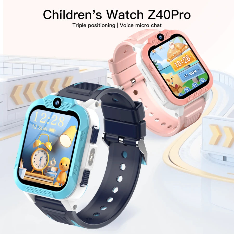 Blackview Z40 Pro Kids Smart Watch LBS+WiFi+GPS Triple, Jam Tangan Game Anak, 7 Game Seru, Layar Sentuh 1,83 Inci, Tahan Air IP68, Penghitung Langkah, Mengambil Foto, Senter, Pengingat Alarm, Kamera, Album, Pelacak Olahraga, dan Notifikasi Pesan