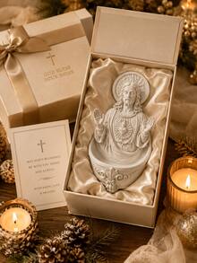 Christian Home Decor Sacred Heart Of Jesus Holy Water Font Wall-Mounted Religious Blessing Decoration For Entryway And Living Room - New Model - View 8