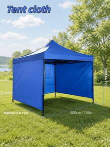 2x3m/6.6x10ft Windproof Sun Shade Canopy Tent, Includes 1pc Side Wall Cloth, Made Of Thickened Waterproof Oxford Fabric, UPF 50+ Sun Protection, Excludes Frame And Top Canopy Cloth, Camping Equipment - Multicolor - View 8