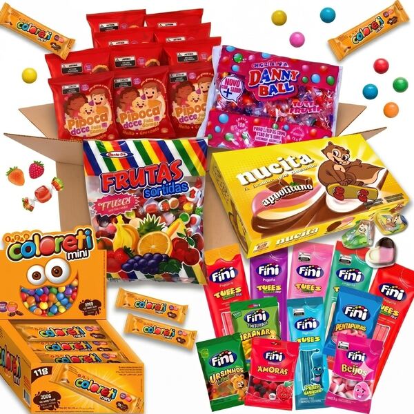 Kit Guloseimas Rende 24/36/48/60 Sacolinhas Lembrancinhas Aniversário Infantil Pipoquinha Fini Nucita - Fala Comigo