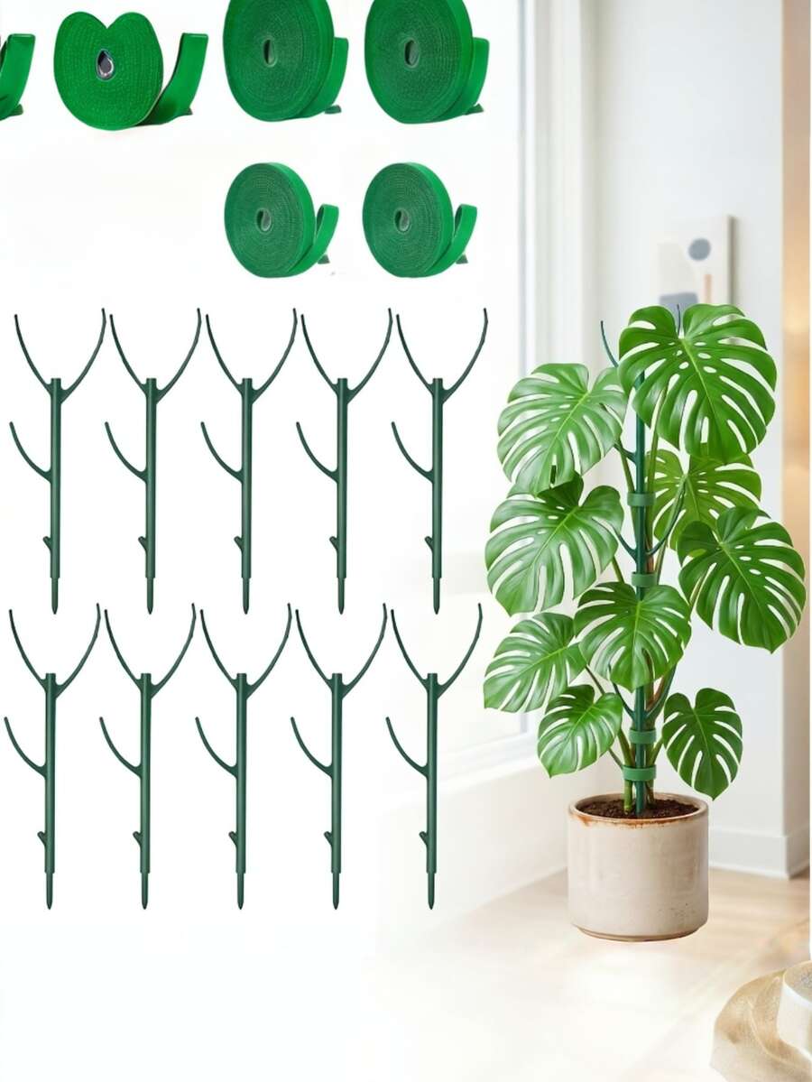 Stackable Support Pole With Adjustable Height To Meet Different Growth Stage Needs, Special Design, Secure Fixation And Easy Operation, For Plants - Multicolor - View 1