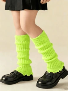 Random Combination 4/8 Pairs, Girls' Slouchy Leg Warmers Set - Suitable For Dance And Play, Warm And Comfortable | Soft Knee-High Leg Warmers For Spring, Autumn And All Seasons - Multicolor - View 9