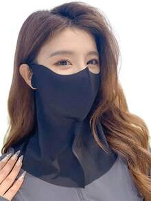 1pc Women's Breathable Full Face Sun Protection Mask - UV Protection, Elastic Fit, Ice Silk Fiber Fabric, Washable, Enlarged Cycling Sun Mask, Breathable Mesh, Sweat-Absorbent & Sun-Blocking Integrated Mask - Multicolor - View 13