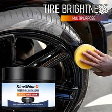 KineShineX 汽車內飾翻新蠟 | 塑膠零件修復劑、輪胎保護亮化劑、露營車裝飾修復劑、抗老化保養釉,多色適用於多款車型,持久亮澤 - 多色 - 查看 4