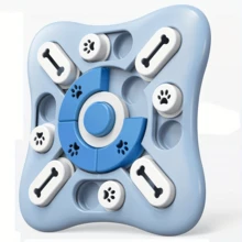 Juguete interactivo de rompecabezas para golosinas de perro, combina funciones de entrenamiento de IQ & estimulación cerebral, alimentador lento divertido con diseño de sonido, adecuado para perros de tamaño mediano a grande - Multicolor - Ver 10