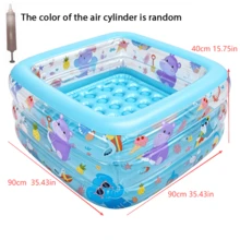 Cartoon Square Bathtub With Foot Pump, New Style Bathtub, Summer Outdoor Bathtub, All Seasons Use - Multicolor - View 4