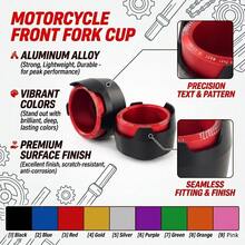 Universal CNC Aluminum Alloy Motorcycle Front Fork Slider Anti-Collision Pads | 1 Pair Anti-Fall Wheel Hub Protection Cups | Shock Absorber Reverse Protection Modification Accessories - A - View 1