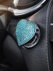 閃亮汽車引擎啟動按鈕蓋，心形水晶水鑽一鍵啟動按鈕裝飾，閃耀鑽石點火開關蓋，通用汽車內飾配件裝飾，適合女性與女孩，防刮易貼 - A - 查看 18