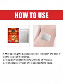 Warm Patches, Hand Warmers, Body Warmers, Portable Self-Heating Foot Warmers, Body Warmers, Effectively Resist Cold, Long-Lasting Warmth, Suitable For Adults, Children, Elderly, Household Essential. - Multiple Styles - View 4