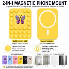 Cross-Border Hot-Selling Magnetic Suction Phone Holder Compatible With MagSafe Phone Case Apple Silicone Butterfly Suction Magnetic Stand - Antique White - View 3