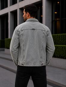 Men's Iron Button Twill Jacket - Stoned Green - View 3