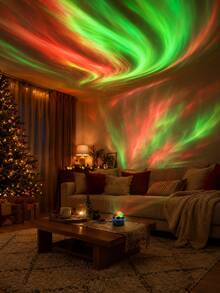 1pc [Water Ripple Projector] Colorful Water Ripple Wall Projection Light/Desktop Model USB Powered/Suitable For Atmosphere Decoration, Bedroom, Living Room, Gift Scenarios/Compatible With Power Bank, Adapter - The Aurora Borealis Is Multicolored - View 9