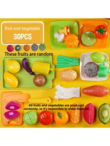 Mainan Potong Buah & Sayuran untuk Bermain Peran Anak-Anak, Set Mainan Dapur Makanan Sayuran Pizza - MultiWarna - View 14