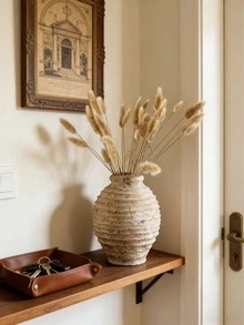 1pc Vintage Thick Ceramic Flower Vase, Classic Home Decor Handmade Distressed Vase, Suitable For Indoor Floral Arrangement, Retro Handcraft Home Decor Glass Vase - A - View 6