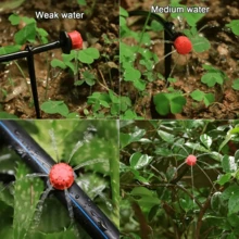 10pcs Adjustable Drip Irrigation Emitters 1 4Inch Adjustable Micro Drip Irrigation System Watering Sprinklers AntiClogging Emitter Dripper Red Garden Supplies - Irrigation Drippers and Sprinklers - View 3