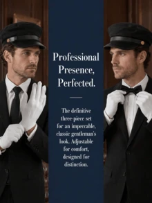 Role Play Hat, Bow Tie, Gloves Accessory Set - Multicolor - View 3