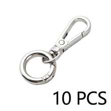 10/6/4pcs Metal Spring Ring Keychain Set, Bag Charm Clasp Chain Connector Hook Hardware Accessories, Waist Hanging Anti-Loss Clip - Multicolor - View 5