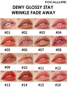 FOCALLURE 2.5g Plumpmax High-Shine Lip Gloss, Instant Lip Plumping & Mirror Glass Glossy Finish, Refreshing Non-Sticky Lightweight Texture, Versatile Multi-Use, Long-Lasting All-Day Hydration & Shine Lock - #01 CRYSTAL - View 3