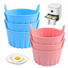 6pcs Silicone Baking Molds Cups, Non-Stick Easy Release, Multi-Functional Cooking Molds, Suitable For Air Fryer, Oven, Microwave, Can Make Cake, Pudding, Boiled Egg, Steamed Egg, Cookie, Home Holiday Dessert Decoration Molds, Kitchen Baking Decoration Molds, Heat Resistant, Reusable - Multicolor - View 12
