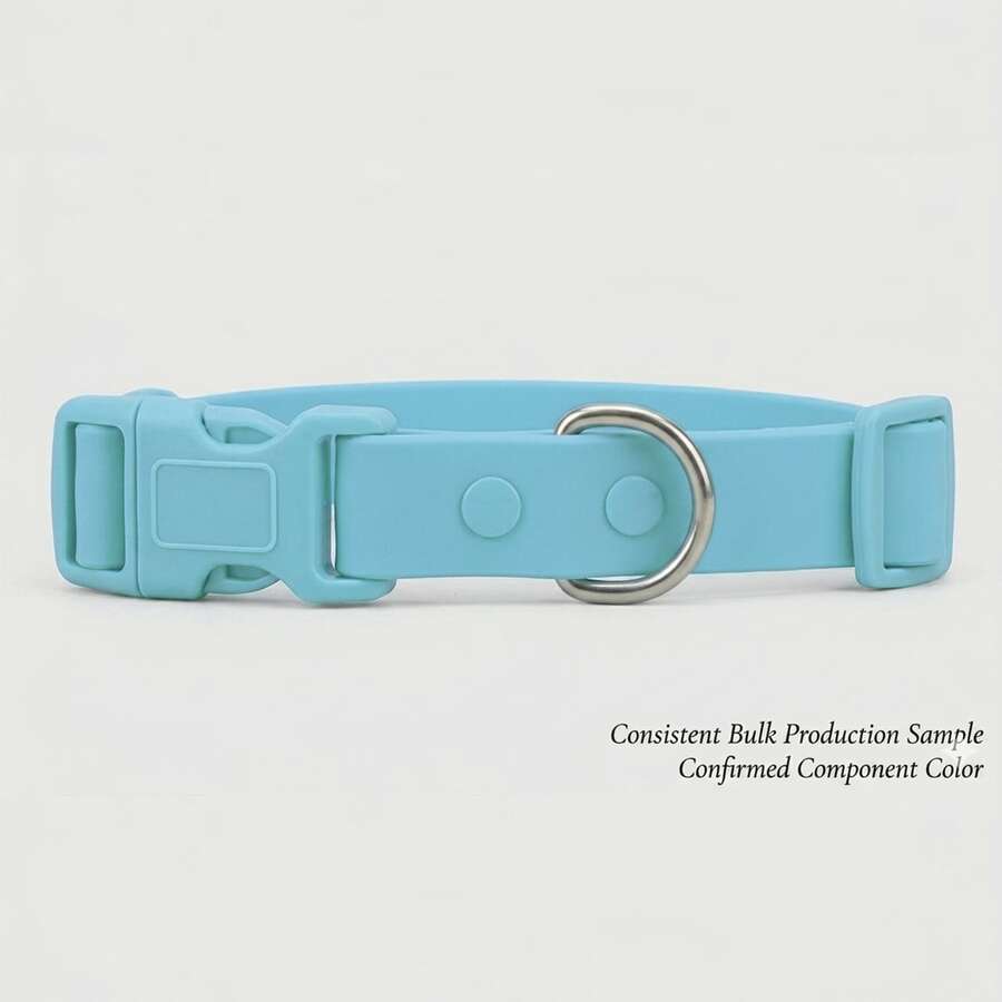 PVC Waterproof, Odor-Resistant, Rust-Proof Dog Collar, Easy To Clean Adjustable Buckle, Suitable For Small, Medium And Large Dogs - Purple - View 1