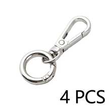 10/6/4pcs Metal Spring Ring Keychain Set, Bag Charm Clasp Chain Connector Hook Hardware Accessories, Waist Hanging Anti-Loss Clip - Multicolor - View 13