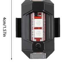 4pc Rechargeable LED Strobe Lights For Car - Black - View 2