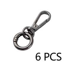 10/6/4pcs Metal Spring Ring Keychain Set, Bag Charm Clasp Chain Connector Hook Hardware Accessories, Waist Hanging Anti-Loss Clip - Multicolor - View 9