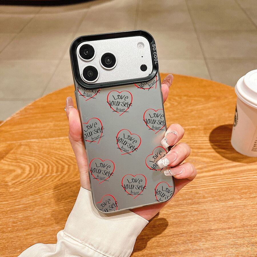 愛自己 ハート アンサーケース,プレゼント用・自分用両方に大活躍,感あふれるキュートスマホケースPixel 9 Pro/16e/9A/Pixel 8 Pro/14 Plus/17/12 Pro/Pixel 8/Pixel 10/Air/16 Pro/14 Pro Max/Pixel 8a 5G/13/17e スマートフォンケースに対応 - ブラック - チェックする 1