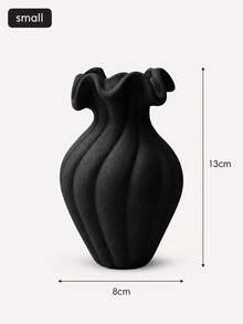 1件樹脂裝飾花瓶 水培產品 插花用品 家居裝飾 新節日禮物 生日畢業房間裝飾玻璃花瓶 - 黑色 - 查看 13