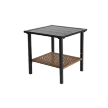 Outdoor Drehbare Schaukelstühle Set 3 Stück Mit 1 Tisch Und 2 Schaukelstühle Unterstützung 350lbs Wicker Outdoor Möbel Patio Gesprächssatz - Brown Gray, Grey - View 6