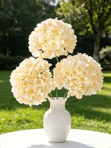 1/2/4pcs Artificial Flowers, Artificial Hydrangea, Hydrangea, For Home Decor, Wedding Decor, Tabletop Centerpiece, Bedroom Decor, Bathroom Decor, Kitchen Decor, Porch Decor, Room Decor, Garden Decor, Gift - Champagne - View 5