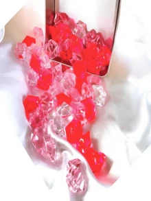 500pcs 11*14mm Artificial Crushed Ice, DIY Craft Materials, Suitable For Wishing Bottles, Ceramic Painting And Jewelry Making, Also Suitable For Fish Tank, Phone Case And Keychain Decoration, Random Mixed Colors, Warning: Small Parts, Only For 14 Years Old And Above - 500 PCS - View 5