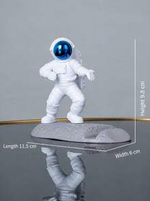 1pc Creative Astronaut Desktop Phone Stand, Space Theme Decorative Mobile Holder For Most Smartphones, Cute Desk Decor Phone Support For Watching Videos, Reading, Browsing And Video Calls, Suitable For Office Desk, Bedside And Dorm Room - Multicolor - View 9